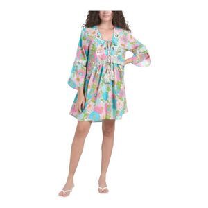 MISS JUNE Floral Print Mini Dress size o/s new with tag